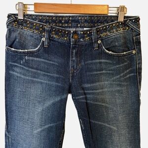 Gap Stud Waist Bootcut Low Rise Denim Jeans Women’s 6 Regular